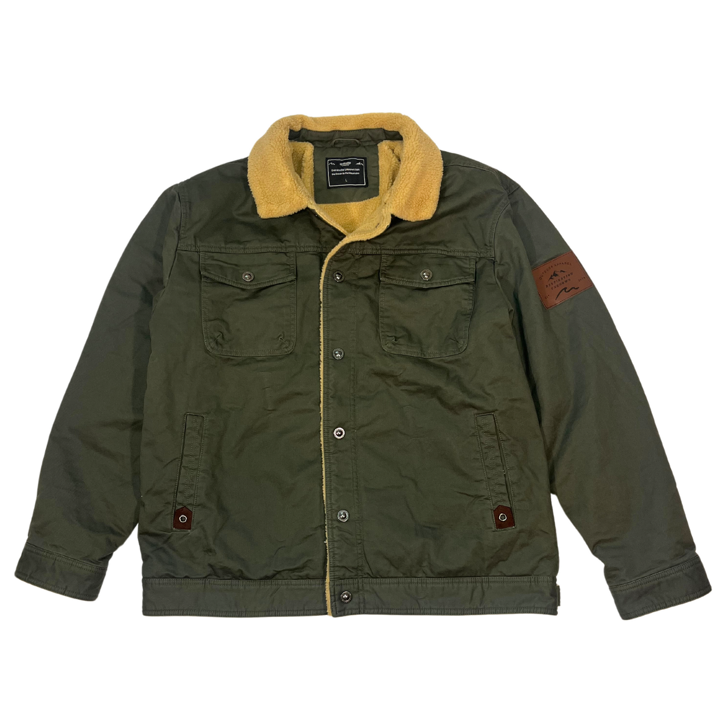 Military Green Summit Sherpa Jacket